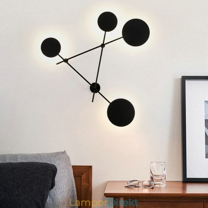 Modern Vägglampa I Geometrisk Form Järnarmatur