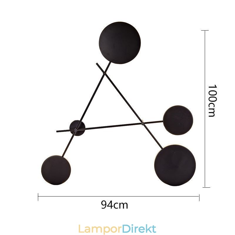 Modern Vägglampa I Geometrisk Form Järnarmatur