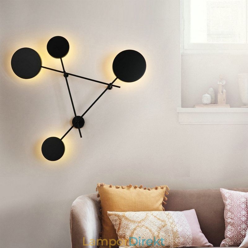 Modern Vägglampa I Geometrisk Form Järnarmatur