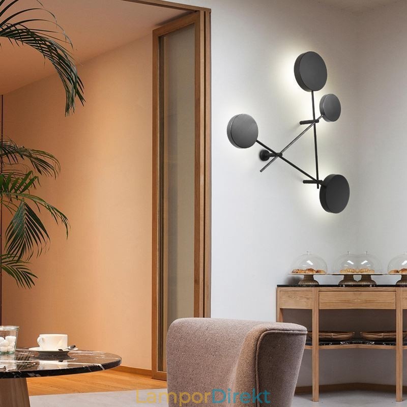 Modern Vägglampa I Geometrisk Form Järnarmatur