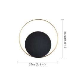 Modern Style Vägglampa Svart Cirkulär Vägglampa Kreativ Lampa Sängbelysning