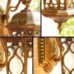 European Retro Outdoor Wall Sconce Vattentät Snidad Vägglampa
