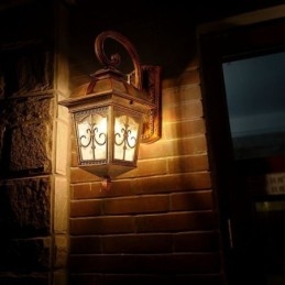 European Retro Outdoor Vägglampa Vattentät Pil Blomma Vägglampa