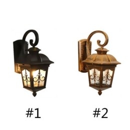 European Retro Outdoor Vägglampa Vattentät Pil Blomma Vägglampa