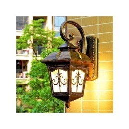 European Retro Outdoor Vägglampa Vattentät Pil Blomma Vägglampa