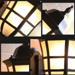 European Wall Sconce Retro Outdoor Light Single Head Vattentät Frostat Glas Vägglampa