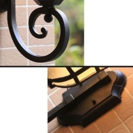 European Wall Sconce Retro Outdoor Light Single Head Vattentät Frostat Glas Vägglampa