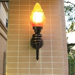 Europeisk Retro Utomhusvägglampa Vattentät Ficklampa Form Vägglampa