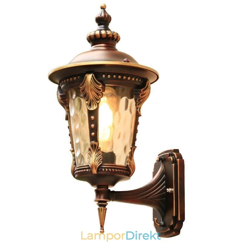 Europeisk Retro Utomhus Vägglampa Vattentät Snidad Vägglampa Trädgård Balkong Innergård