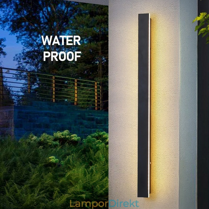 Outdoor Long Modern Contemporary Vägglampa Sconce Vägglampa Ip 44 För Veranda Uteplats Trädgård
