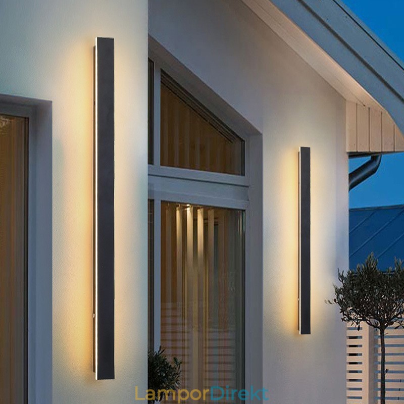 Outdoor Long Modern Contemporary Vägglampa Sconce Vägglampa Ip 44 För Veranda Uteplats Trädgård