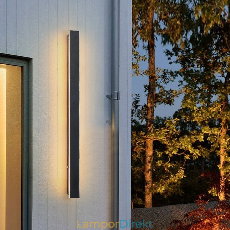 Outdoor Long Modern Contemporary Vägglampa Sconce Vägglampa Ip 44 För Veranda Uteplats Trädgård