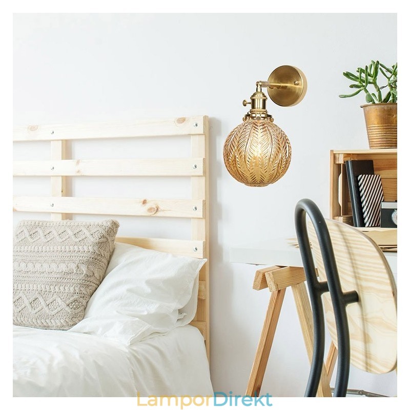 Modern Bean Vägglampa Med Kulglasskärm