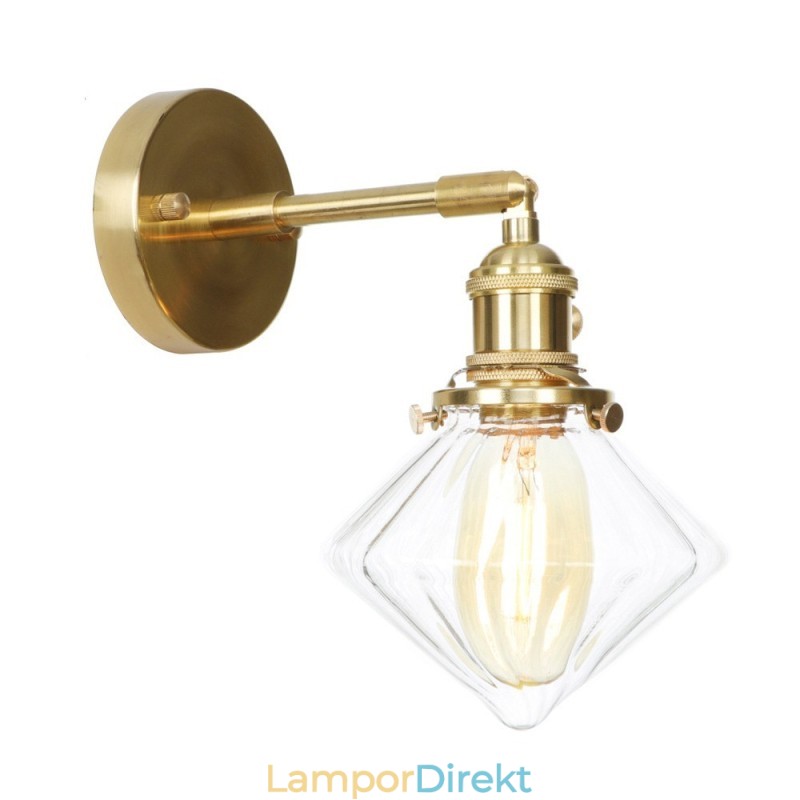 Modern Vägglampa Med Glasskärm