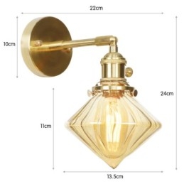 Modern Vägglampa Med Glasskärm