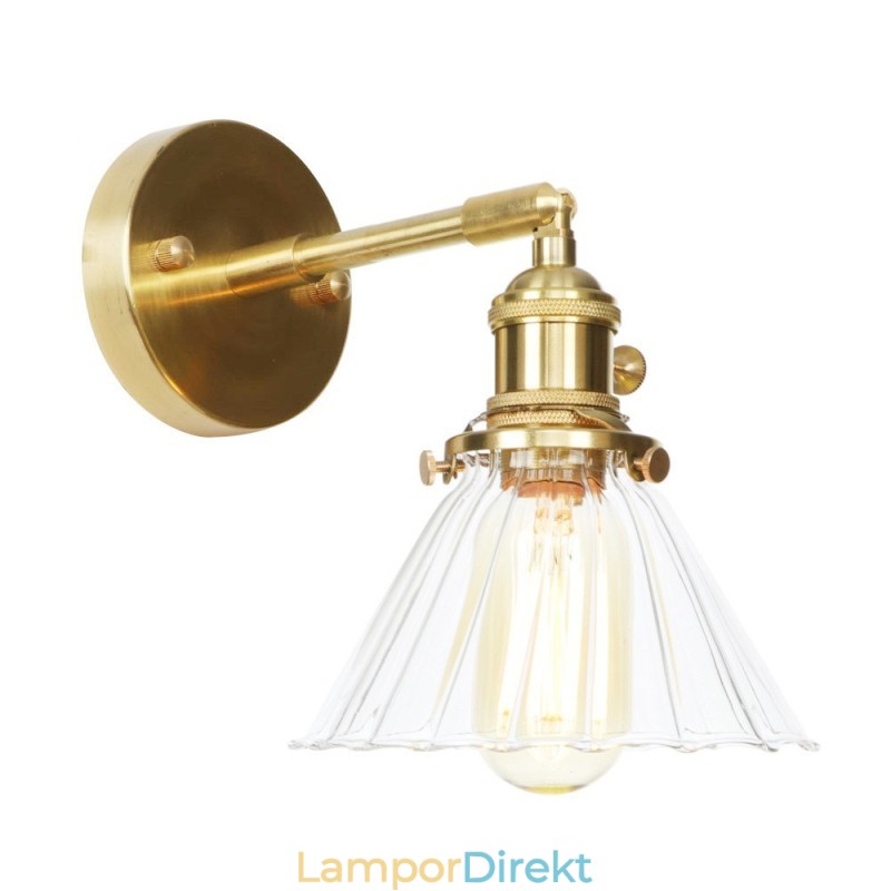 Modern Vägglampa Med Glasskärm