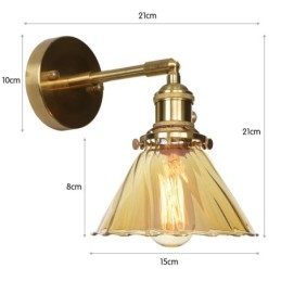 Modern Vägglampa Med Glasskärm