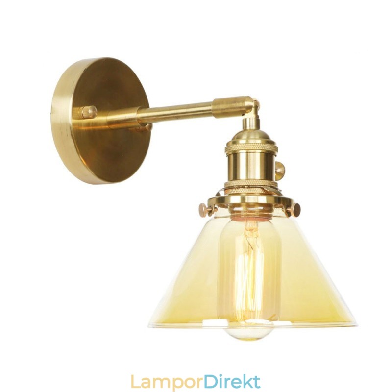 Modern Vägglampa Med Glasskärm