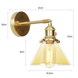 Modern Vägglampa Med Glasskärm