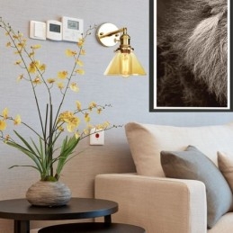 Modern Vägglampa Med Glasskärm
