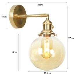 Modern Bean Vägglampa Med Kulglasskärm