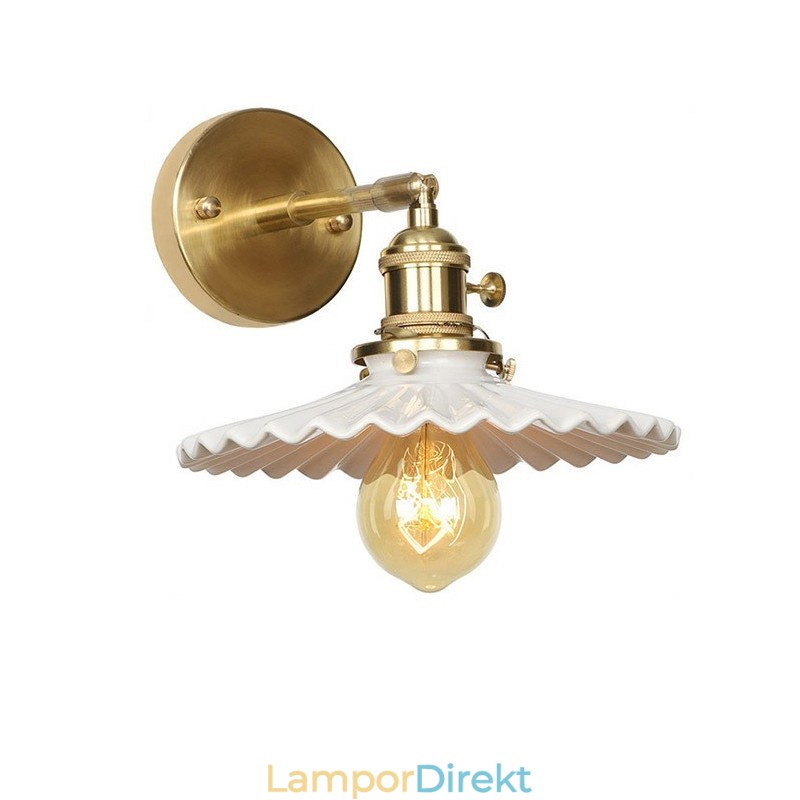 Modern Vägglampa Med Keramikskärm