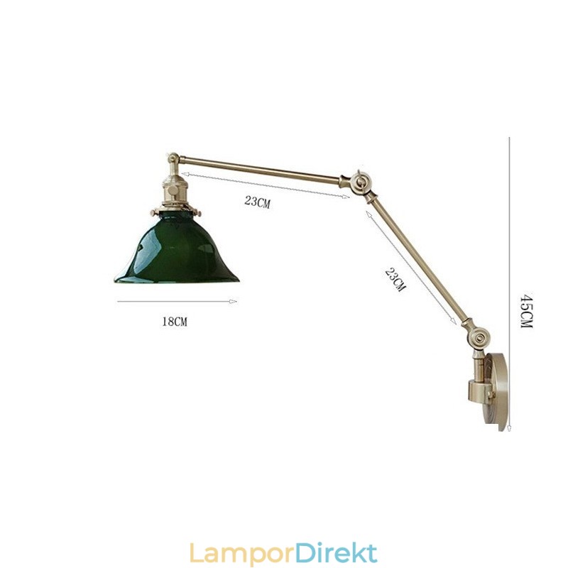 Modern Vägglampa Med Glasskärm