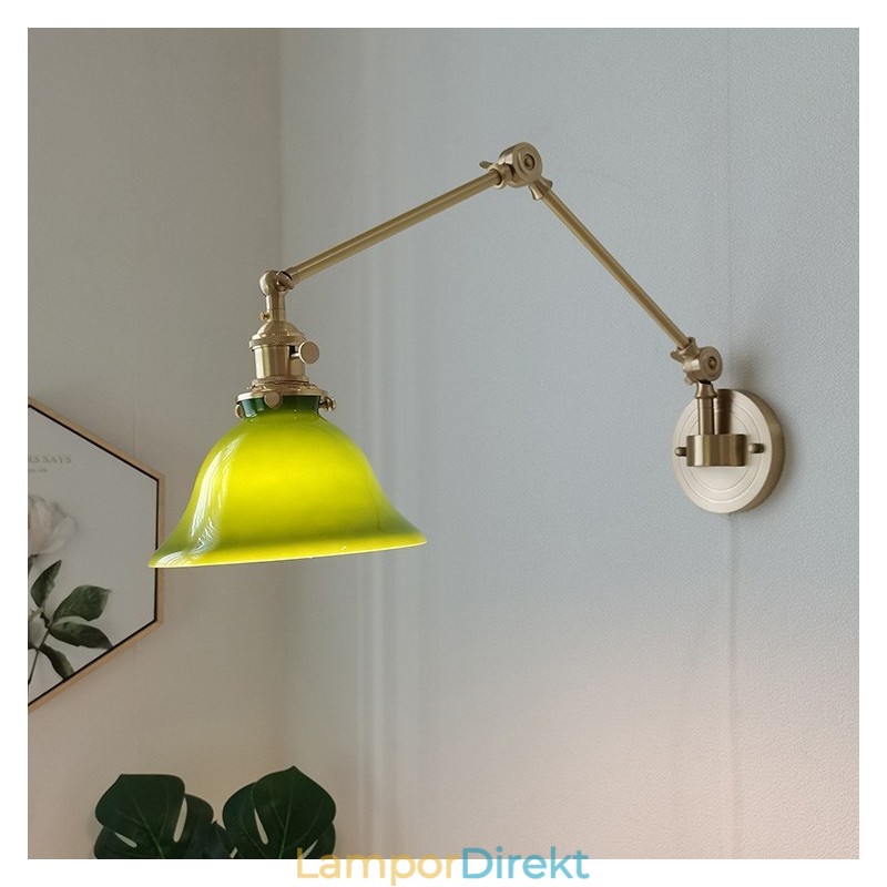 Modern Vägglampa Med Glasskärm