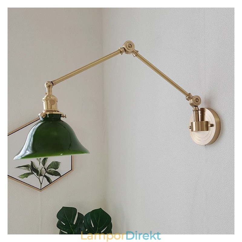 Modern Vägglampa Med Glasskärm