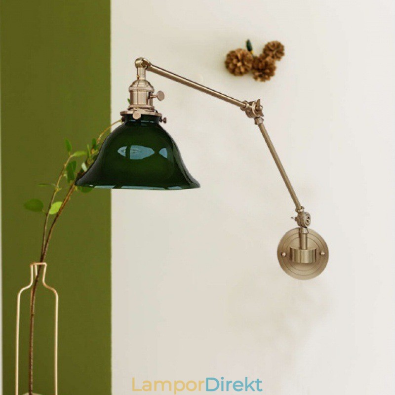 Modern Vägglampa Med Glasskärm