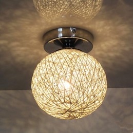 Modern Och Modern Lykta Globe Chrome Metal Flush Mount