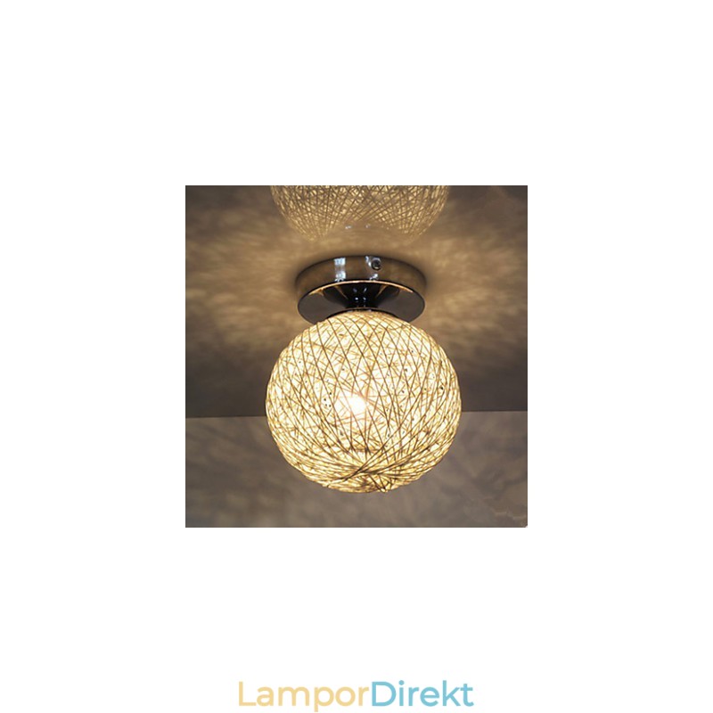 Modern Och Modern Lykta Globe Chrome Metal Flush Mount