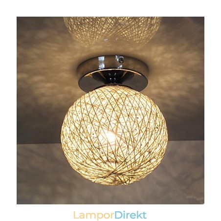 Modern Och Modern Lykta Globe Chrome Metal Flush Mount Modern Och Modern Lykta Globe Chrome Metal Flush Mount