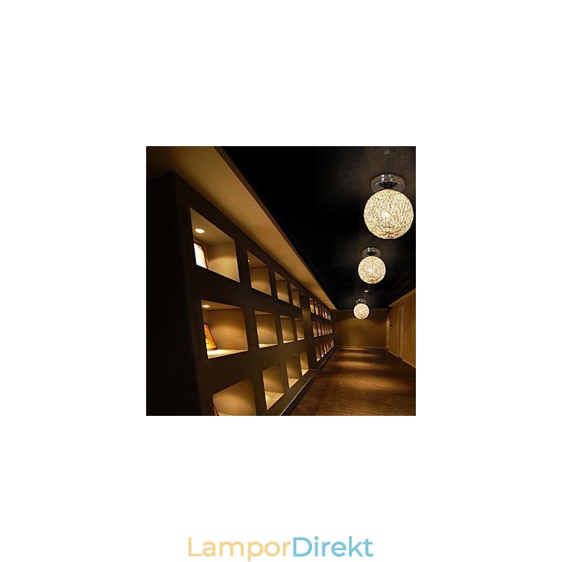 Modern Och Modern Lykta Globe Chrome Metal Flush Mount