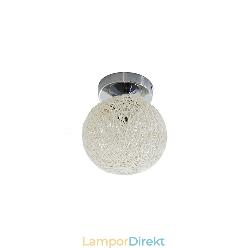 Modern Och Modern Lykta Globe Chrome Metal Flush Mount