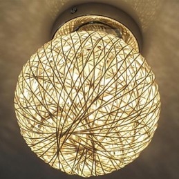 Modern Och Modern Lykta Globe Chrome Metal Flush Mount