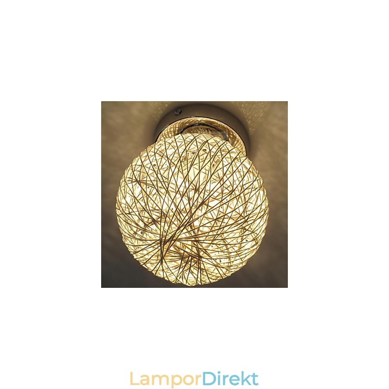 Modern Och Modern Lykta Globe Chrome Metal Flush Mount