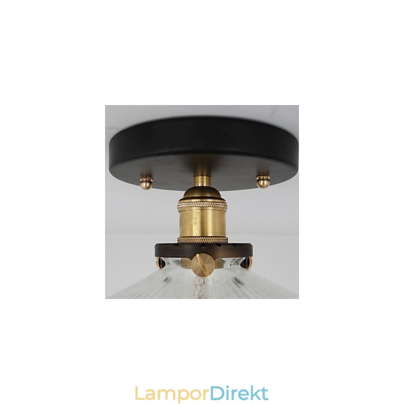 American Countryside Industrial Retro Bordstaklampa 110V Spiral Transparent Glas Heminredningsbelysning