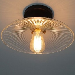 American Countryside Industrial Retro Bordstaklampa 110V Spiral Transparent Glas Heminredningsbelysning