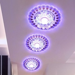 Kristall Taklampa Spotlight Smd 3W Creative Lamp Rör Ljus Färgglad Färg Kupolljus