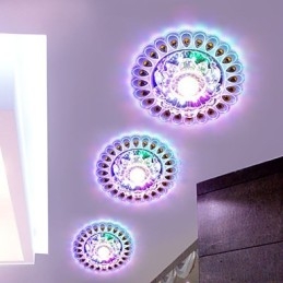 Kristall Taklampa Spotlight Smd 3W Creative Lamp Rör Ljus Färgglad Färg Kupolljus