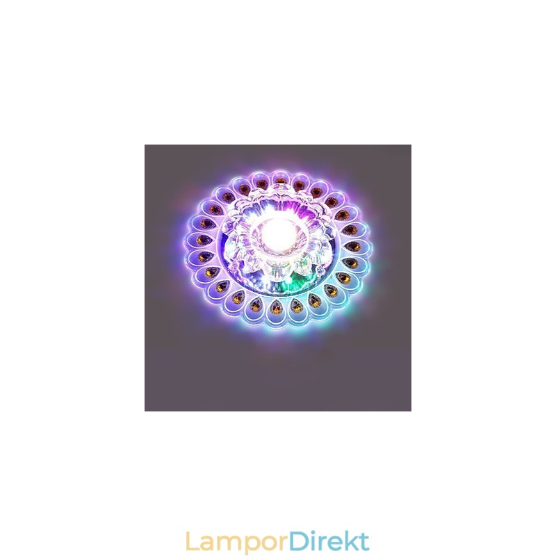 Kristall Taklampa Spotlight Smd 3W Creative Lamp Rör Ljus Färgglad Färg Kupolljus