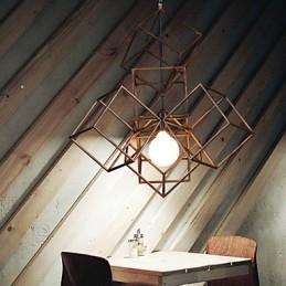 Hänge 1 Ljus Vintage Minimalistisk Järnmålning Ljuskrona