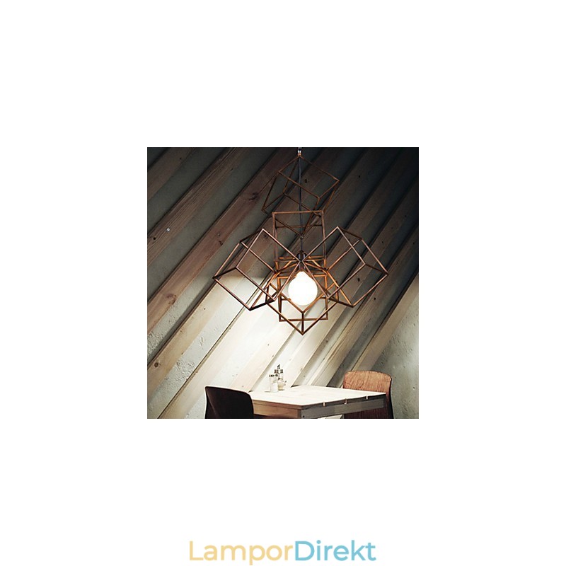 Hänge 1 Ljus Vintage Minimalistisk Järnmålning Ljuskrona