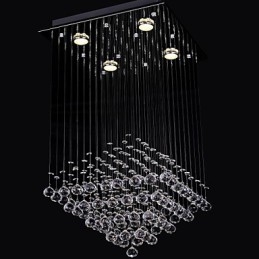 Clear Crystal 4 Lights Flush Mount I Enkel Design