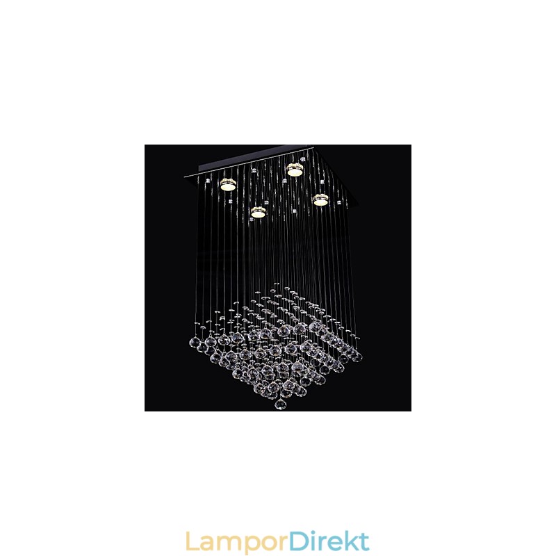Clear Crystal 4 Lights Flush Mount I Enkel Design