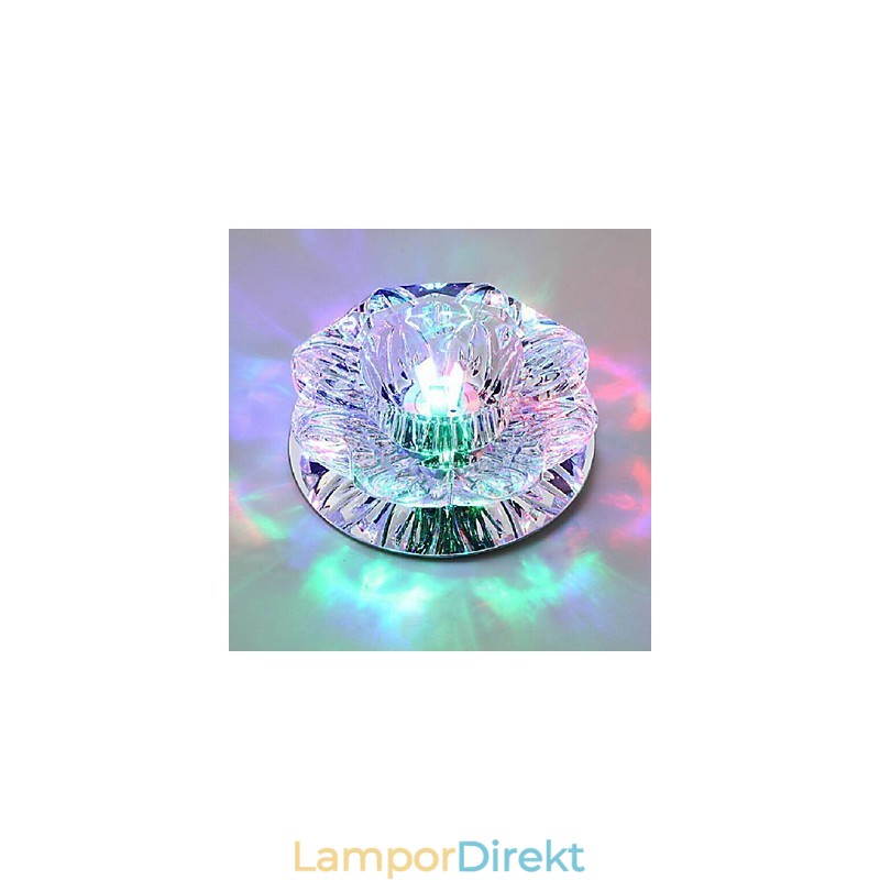 Kristall Taklampa Spotlight Smd 3W Creative Lamp Rör Ljus Färgglad Färg Kupolljus