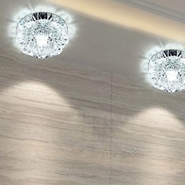 Kristall Taklampa Spotlight Smd 3W Creative Lamp Rör Ljus Färgglad Färg Kupolljus