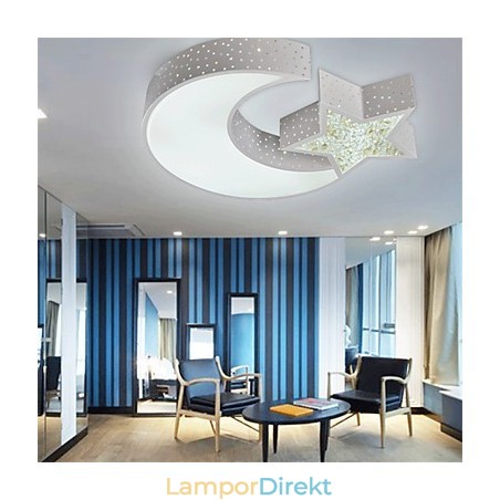 Flush Mount Modern Contracted Star And Moon Pattern Metal Flush Mount Modern Contracted Star And Moon Pattern Metal