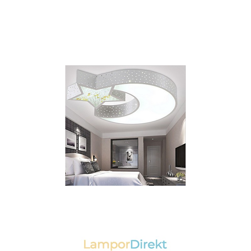 Flush Mount Modern Contracted Star And Moon Pattern Metal